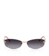 Jimmy Choo Wire Oval Sunglasses