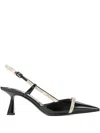 Jimmy Choo Leather Camila Pumps Glossy Finish In Multi