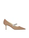 Jimmy Choo Bing 65 Crystal-embellished Pumps In Patent Leather In Pink