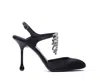 Jimmy Choo Verity 95 Embellished Satin Pumps In Black