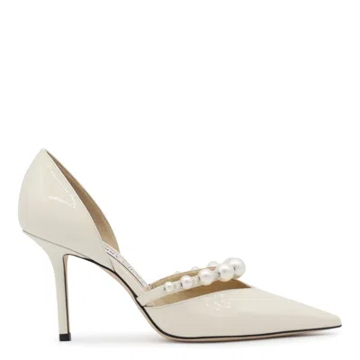JIMMY CHOO WITH HEEL LATTE/WHITE