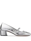 Jimmy Choo 45 Elisa Square Toe Pumps In Silver