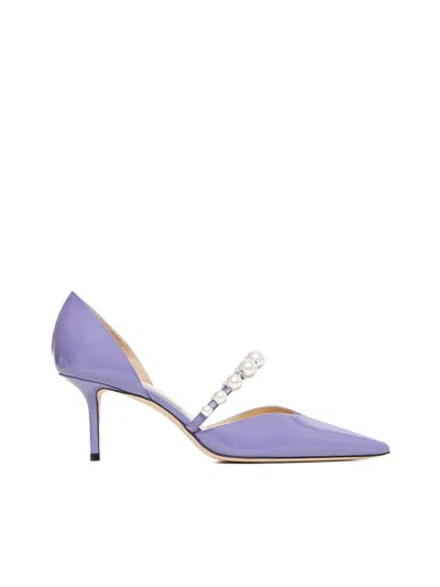 Jimmy Choo High-heeled Shoe In Tanzanitewhite