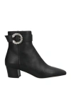 Jimmy Choo Woman Ankle Boots Black Size 7 Soft Leather In Black