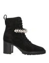 Jimmy Choo Woman Ankle Boots Black Size 6 Leather In Black
