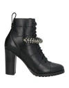 Jimmy Choo Woman Ankle Boots Black Size 7 Leather In Black