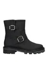 Jimmy Choo Woman Ankle Boots Black Size 7.5 Leather In Black