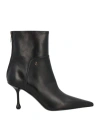 Jimmy Choo Woman Ankle Boots Black Size 9 Leather In Black