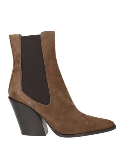 Jimmy Choo Woman Ankle Boots Brown Size 8 Leather