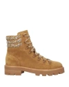 Jimmy Choo Woman Ankle Boots Camel Size 8.5 Soft Leather In Beige