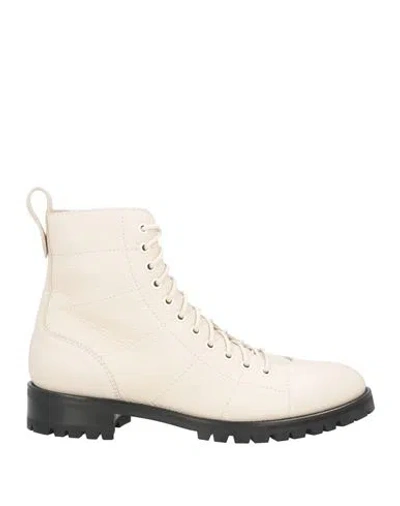 Jimmy Choo Woman Ankle Boots Cream Size 11.5 Soft Leather In White