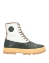 Jimmy Choo Woman Ankle Boots Dark Green Size 5 Leather, Textile Fibers, Lambswool In Green