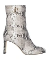 Jimmy Choo Woman Ankle Boots Grey Size 10 Soft Leather In Grey