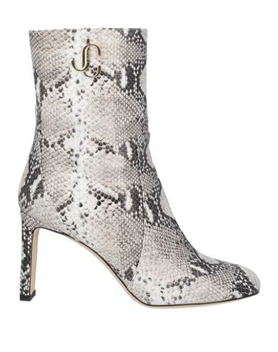 Jimmy Choo Woman Ankle Boots Grey Size 10 Soft Leather