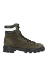 Jimmy Choo Woman Ankle Boots Military Green Size 11 Soft Leather In Green