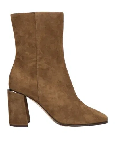 Jimmy Choo Woman Ankle Boots Military Green Size 7.5 Leather