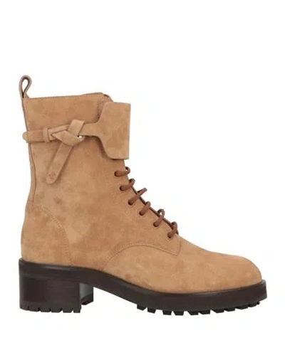 Jimmy Choo Woman Ankle Boots Sand Size 8 Leather In Brown