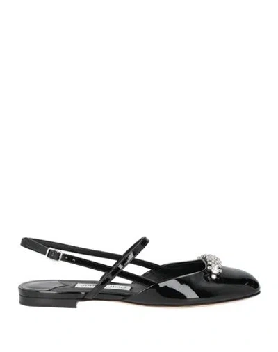 Jimmy Choo Woman Ballet Flats Black Size 6 Leather