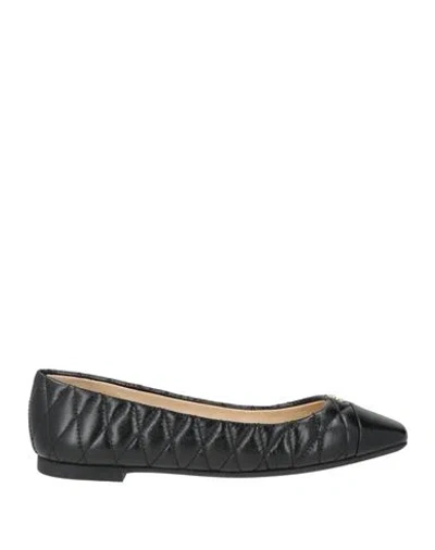 Jimmy Choo Woman Ballet Flats Black Size 7.5 Leather