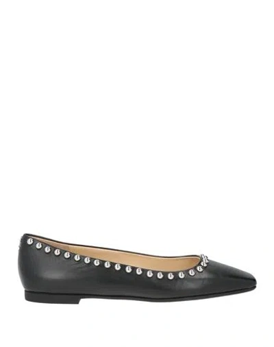 Jimmy Choo Woman Ballet Flats Black Size 8 Leather