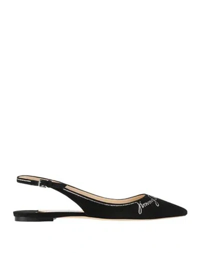 Jimmy Choo Woman Ballet Flats Black Size 8.5 Leather