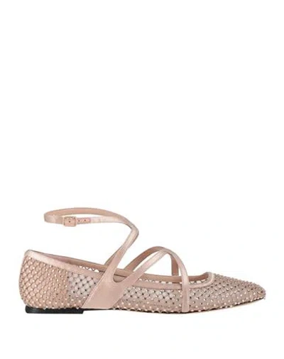 Jimmy Choo Woman Ballet Flats Blush Size 6 Textile Fibers In Pink