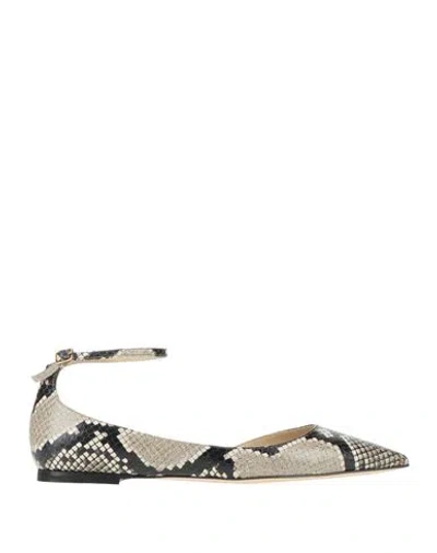 Jimmy Choo Woman Ballet Flats Sand Size 8 Leather