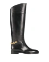 Jimmy Choo Nell Leather Chain Tall Riding Boots In Black