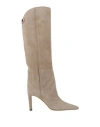 Jimmy Choo Alizze 85 Suede Boots In Beige
