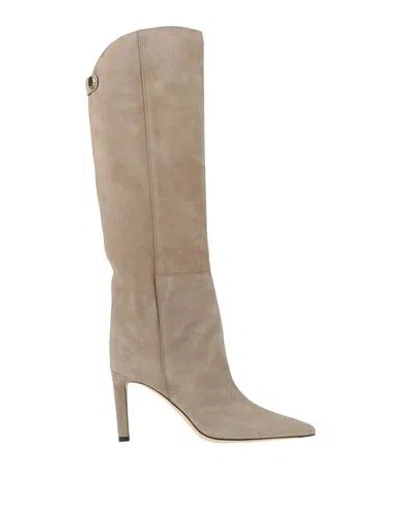 JIMMY CHOO JIMMY CHOO WOMAN BOOT KHAKI SIZE 7.5 LEATHER