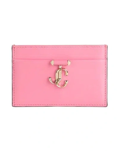 Jimmy Choo Woman Cardholder Pink Size - Leather
