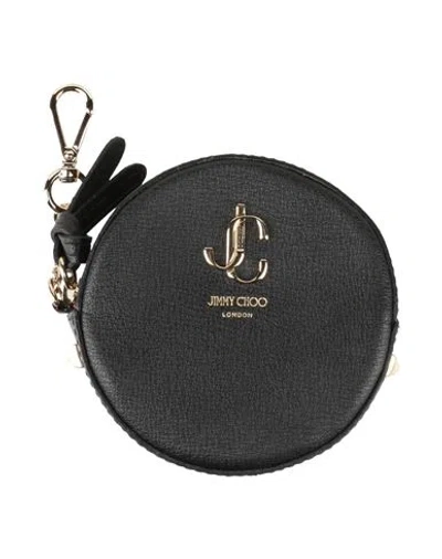 Jimmy Choo Woman Coin Purse Black Size - Leather