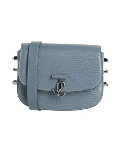 Jimmy Choo Woman Cross-body Bag Slate Blue Size - Calfskin
