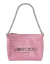 Jimmy Choo Woman Handbag Pink Size - Leather, Textile Fibers In Pink