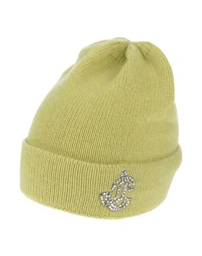 Jimmy Choo Woman Hat Acid Green Size Onesize Cashmere