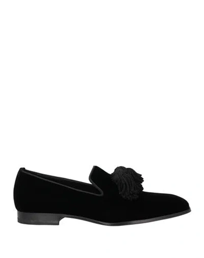 Jimmy Choo Woman Loafers Black Size 10 Textile Fibers