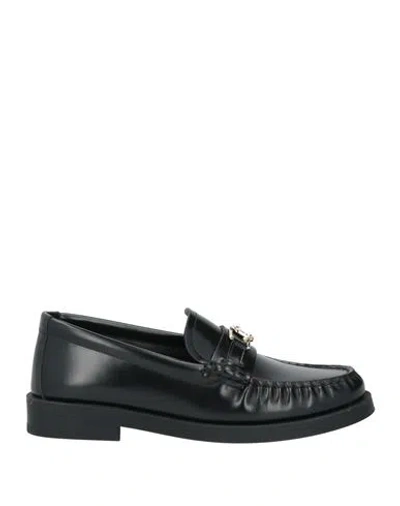 JIMMY CHOO JIMMY CHOO WOMAN LOAFERS BLACK SIZE 8 LEATHER