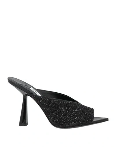 Jimmy Choo Woman Mules & Clogs Black Size 11 Leather In Animal Print
