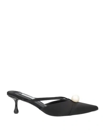 Jimmy Choo Woman Mules & Clogs Black Size 7 Textile Fibers