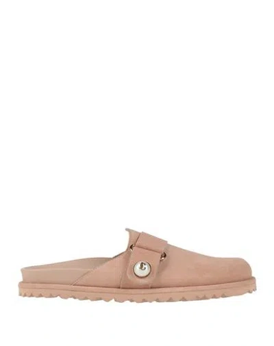 Jimmy Choo Woman Mules & Clogs Blush Size 7 Leather In Gold