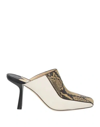 Jimmy Choo Woman Mules & Clogs Khaki Size 6 Calfskin In Multi