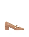 Jimmy Choo Elisa 45 Square-toe Pumps In Beige