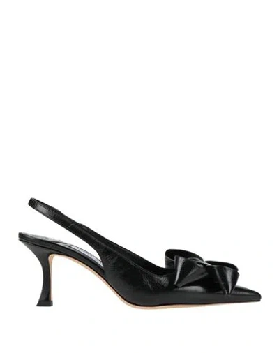 Jimmy Choo Woman Pumps Black Size 7.5 Leather