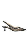 Jimmy Choo Hollowed-out Knitted High Heels In Black