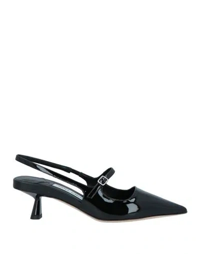 JIMMY CHOO JIMMY CHOO WOMAN PUMPS BLACK SIZE 6 LEATHER