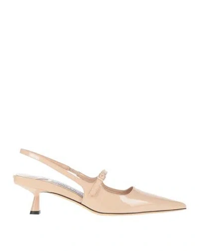 JIMMY CHOO JIMMY CHOO WOMAN PUMPS BLUSH SIZE 7 LEATHER