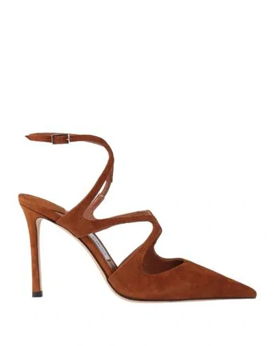 Jimmy Choo Woman Pumps Brown Size 7 Leather