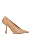 Jimmy Choo Woman Pumps Camel Size 6.5 Calfskin In Beige