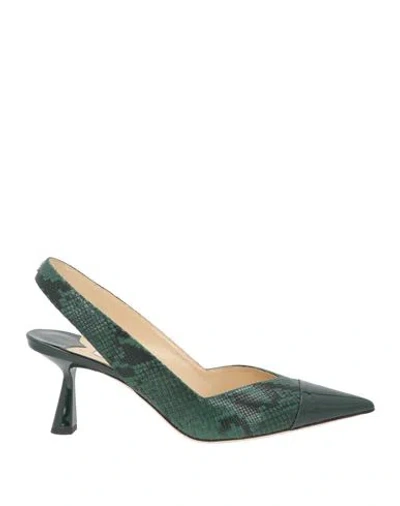 Jimmy Choo Woman Pumps Emerald Green Size 7 Leather