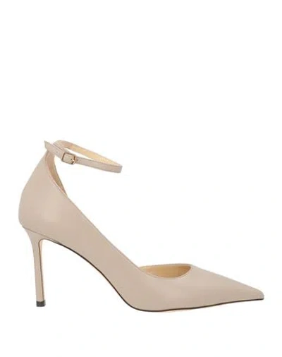 Jimmy Choo Woman Pumps Grey Size 8 Leather In Multi